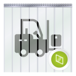 Kurtyna na drzwi mleczna