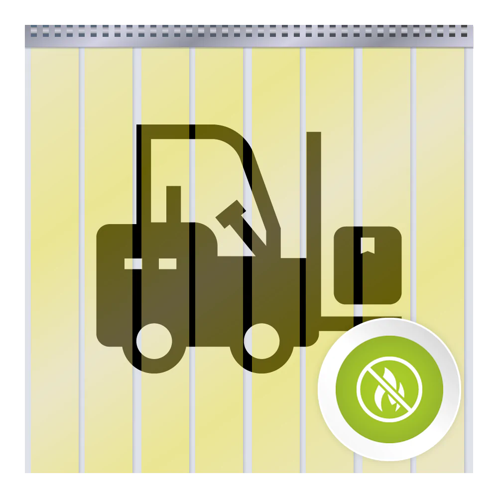 Kurtyna na drzwi z folii samogasnącej